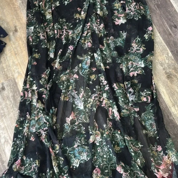 Zara Long Printed Floral Shirt size M - Picture 3 of 3